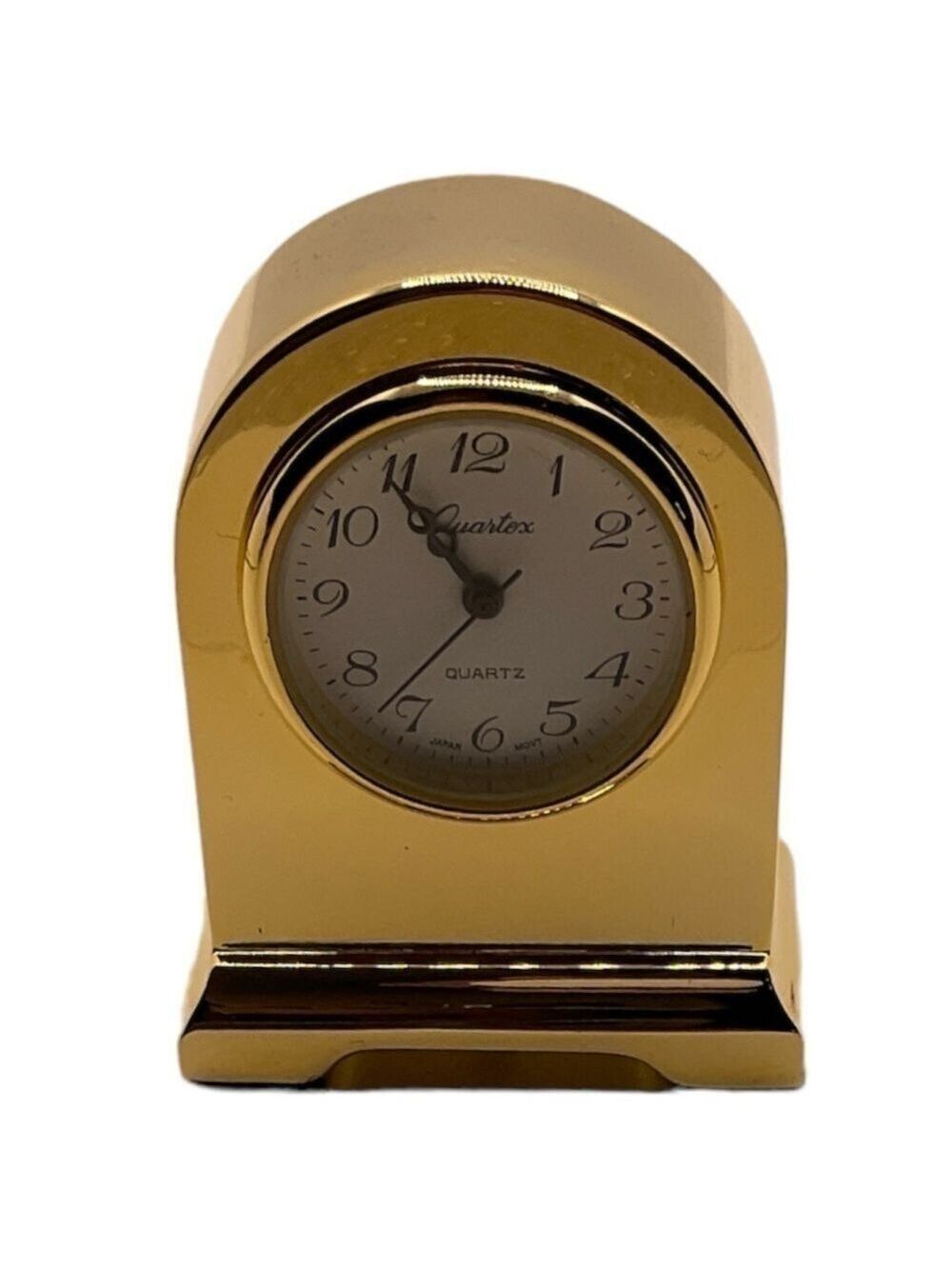 Quartex Gold Mini Tabletop Clock Japan Movement